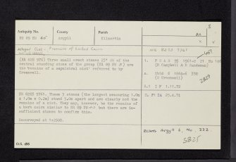 Nether Largie, NR89NW 45, Ordnance Survey index card, Recto