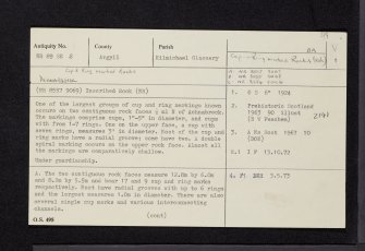 Achnabreck, NR89SE 2, Ordnance Survey index card, page number 1, Recto