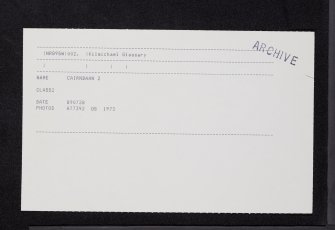 Cairnbaan 4, NR89SW 2, Ordnance Survey index card, Recto