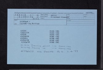 Cairnbaan 1, NR89SW 3, Ordnance Survey index card, Recto