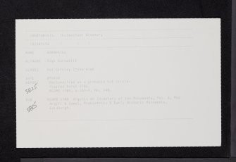High Barnakill, NR89SW 13, Ordnance Survey index card, Recto