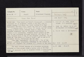 High Barnakill, NR89SW 13, Ordnance Survey index card, page number 1, Recto
