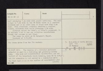 High Barnakill, NR89SW 13, Ordnance Survey index card, page number 2, Verso