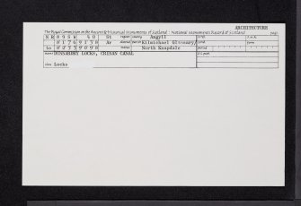 Crinan Canal, NR89SW 40, Ordnance Survey index card, Recto