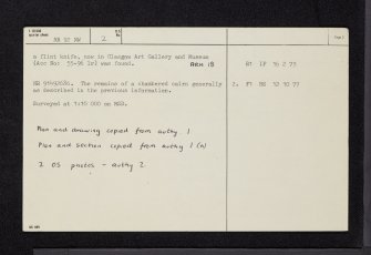 Arran, Carmahome, NR92NW 2, Ordnance Survey index card, page number 2, Verso