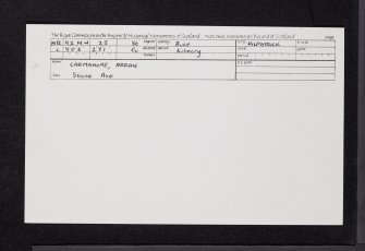 Arran, Carmahome, NR92NW 25, Ordnance Survey index card, Recto