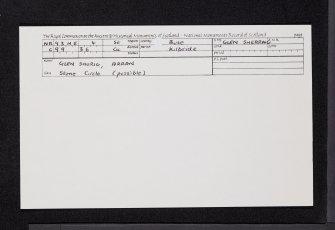 Arran, Glen Shurig, NR93NE 4, Ordnance Survey index card, Recto