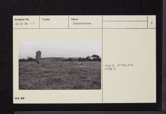 Arran, Machrie Moor 3, NR93SW 1.1, Ordnance Survey index card, page number 2, Verso
