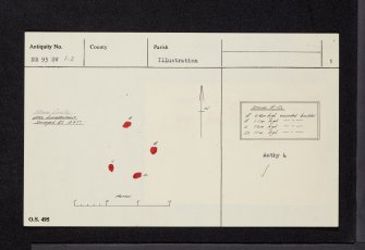 Arran, Machrie Moor 4, NR93SW 1.2, Ordnance Survey index card, page number 1, Recto