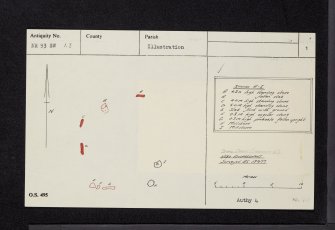 Arran, Machrie Moor 2, NR93SW 1.3, Ordnance Survey index card, page number 1, Recto