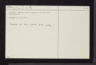 Arran, Moss Farm, NR93SW 38, Ordnance Survey index card, page number 2, Verso