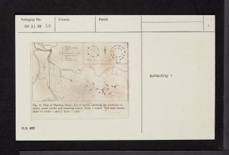 Arran, Moss Farm, NR93SW 38, Ordnance Survey index card, page number 1, Recto