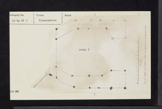 Arran, Lochranza, Ballarie, Saint Bride's Chapel, NR94NW 2, Ordnance Survey index card, Recto