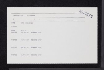 Colachla, NR96NE 1, Ordnance Survey index card, Recto