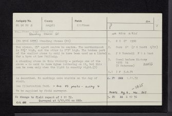 Cnoc Pollphail, Low Stillaig, NR96NW 5, Ordnance Survey index card, Recto