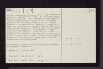 Bute, Glenvoidean 2, NR97SE 2, Ordnance Survey index card, page number 2, Verso