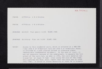 Ardmarnock, NR97SW 1, Ordnance Survey index card, Recto