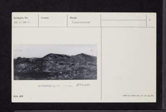 Ardmarnock, Caisteal Aoidhe, NR97SW 2, Ordnance Survey index card, page number 1, Recto