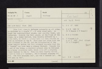 Barr Lagan, NR98SW 3, Ordnance Survey index card, page number 1, Recto