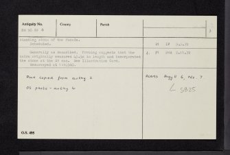 Auchnaha, NR98SW 4, Ordnance Survey index card, page number 3, Recto