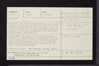 Barr Ganuisg, NR98SW 10, Ordnance Survey index card, Recto