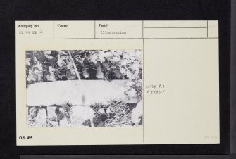 Killevin Church, NR99NE 4, Ordnance Survey index card, Recto