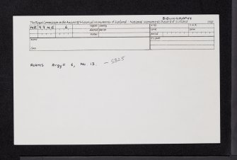 Crarae Garden, NR99NE 6, Ordnance Survey index card, Recto