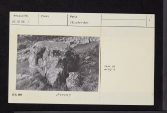 St Molaise's Table, NS02NE 6, Ordnance Survey index card, page number 1, Recto