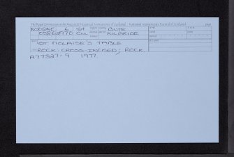 St Molaise's Table, NS02NE 6, Ordnance Survey index card, Recto