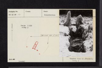 Arran, Monamore, Meallach's Grave, NS02NW 10, Ordnance Survey index card, page number 1, Recto