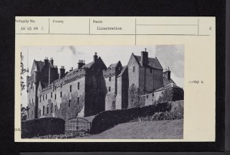 Arran, Brodick Castle, NS03NW 2, Ordnance Survey index card, page number 2, Verso