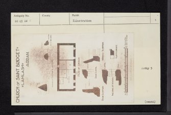 Arran, Lamlash, Kilbride Chapel, NS03SW 5, Ordnance Survey index card, page number 1, Recto