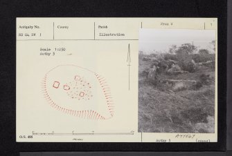 Arran, Sannox, NS04SW 1, Ordnance Survey index card, page number 1, Recto