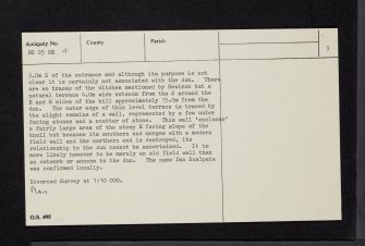 Bute, Dun Scalpsie, NS05NE 4, Ordnance Survey index card, page number 3, Recto