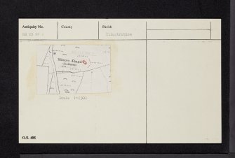 Bute, Kilmory Chapel, NS05NW 1, Ordnance Survey index card, Recto