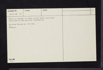 Bute, Dunagoil, NS05SE 4, Ordnance Survey index card, page number 3, Recto