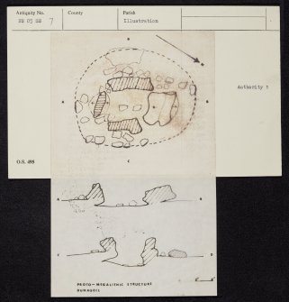 Bute, Little Dunagoil, NS05SE 7, Ordnance Survey index card, Recto