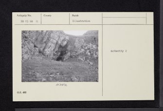 Bute, Dunagoil, NS05SE 11, Ordnance Survey index card, Recto