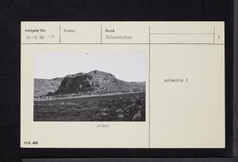 Bute, Little Dunagoil, NS05SE 14, Ordnance Survey index card, page number 3, Verso