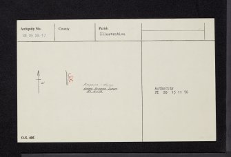 Bute, Kingavin, NS05SE 17, Ordnance Survey index card, Recto