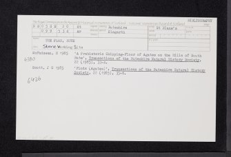 Bute,  The Plan, NS05SE 20, Ordnance Survey index card, Recto