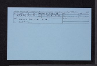 Bute, Kames Castle And Lodges, NS06NE 2, Ordnance Survey index card, Recto
