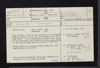 Bute, Cnoc An Rath, NS06NE 5, Ordnance Survey index card, page number 1, Recto