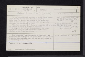 Bute, Rothesay High Kirk, NS06SE 4, Ordnance Survey index card, page number 1, Recto