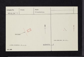 Bute, Kilchousland Chapel, NS06SW 3, Ordnance Survey index card, Recto