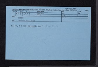 Corrie, NS07NE 4, Ordnance Survey index card, Recto