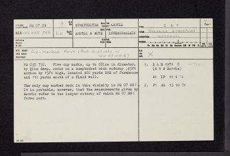 Ardentraive, NS07NW 7, Ordnance Survey index card, page number 1, Recto