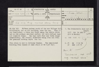 Colintraive, NS07SW 9, Ordnance Survey index card, page number 1, Recto