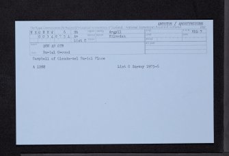 Dun An Oir, NS08NW 6, Ordnance Survey index card, Recto