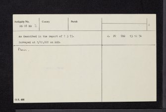 Ardtaraig, NS08SE 2, Ordnance Survey index card, page number 2, Verso